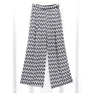 Lulu's Black and White Wide Leg Pants